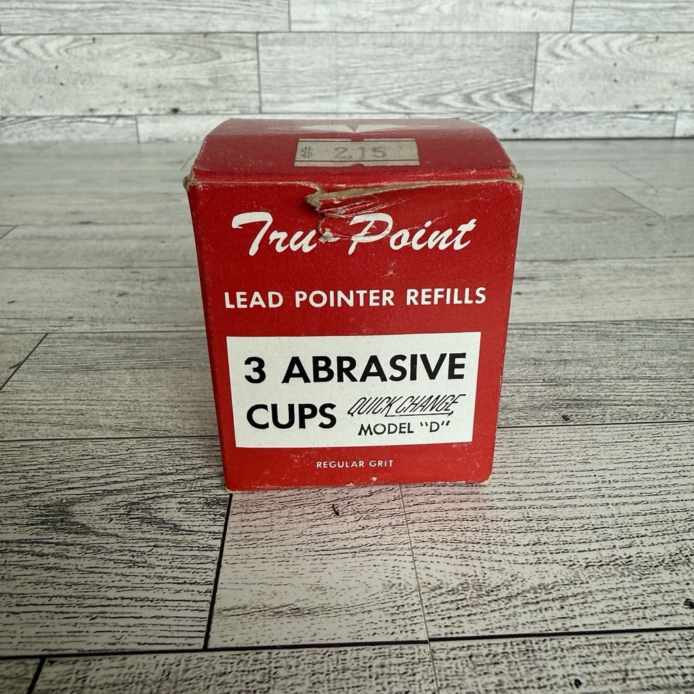 Vintage‎ NOS Tru-Point Lead Pointer Refill (2) Abrasive Cups For Model D